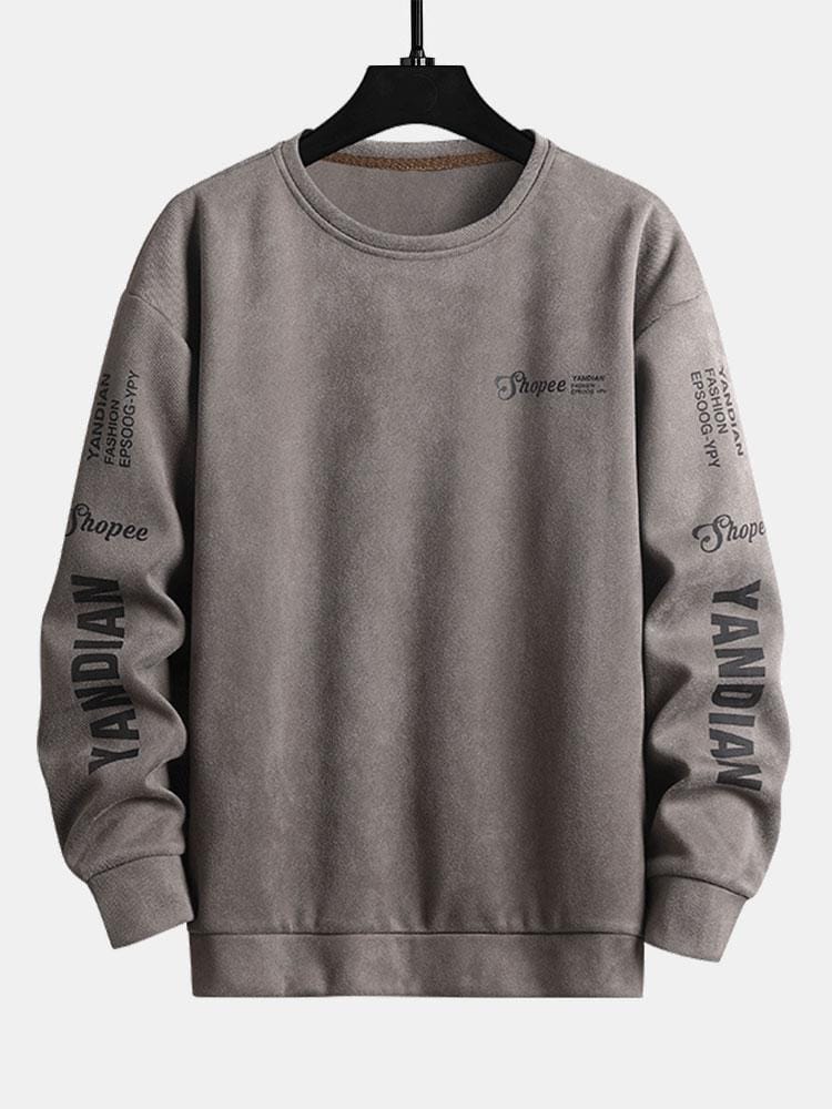Velira Sweatshirts kava / S Raštinė Suede Crew Neck Džemperis