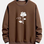 Velira Sweatshirts kava / S Rožinė spauda laisvo kirpimo džemperis