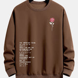 Velira Sweatshirts kava / S Rožinė šūkio spauda laisvo kirpimo megztinis