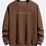 Velira Sweatshirts kava / S Sloganas Spausdinti Laisvas Fit Megztinis