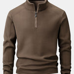 Velira Sweatshirts kava / XS Ketvirčio užtrauktuko fliso džemperis