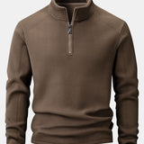 Velira Sweatshirts kava / XS Ketvirčio užtrauktuko fliso džemperis
