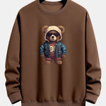 Velira Sweatshirts kava / XS Lokys Odinėje Striukėje Spauda Laisvas Švarkas