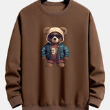 Velira Sweatshirts kava / XS Lokys Odinėje Striukėje Spauda Laisvas Švarkas