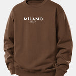 Velira Sweatshirts Kava / XS Milano spaudinys laisvas megztinis