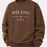 Velira Sweatshirts Kava / XS Milano Spaudos Laisvas Fit Mikina