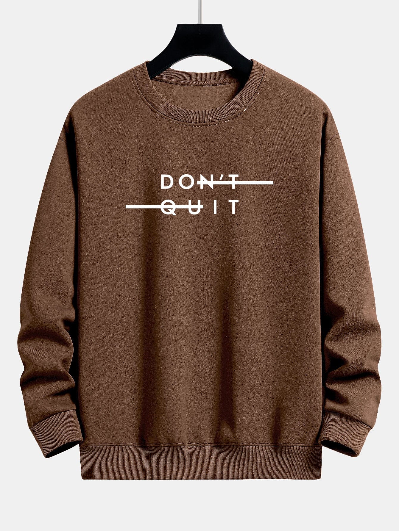 Velira Sweatshirts kava / XS Nepasiduok! Atsipalaidavęs prigludęs džemperis