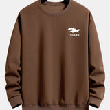 Velira Sweatshirts Kava / XS Šalikas su ryklių spauda, laisvas kirpimas