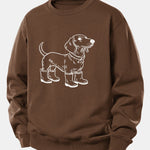 Velira Sweatshirts Kava / XS Šuo Batai Spaudiniu Laisvalaikio Fit Palaidinukė