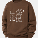 Velira Sweatshirts Kava / XS Šuo Batai Spaudiniu Laisvalaikio Fit Palaidinukė
