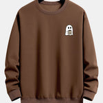 Velira Sweatshirts kava / XS Vaiduoklis, geriantis kavą, spauda, laisvas kirpimas, džemperis