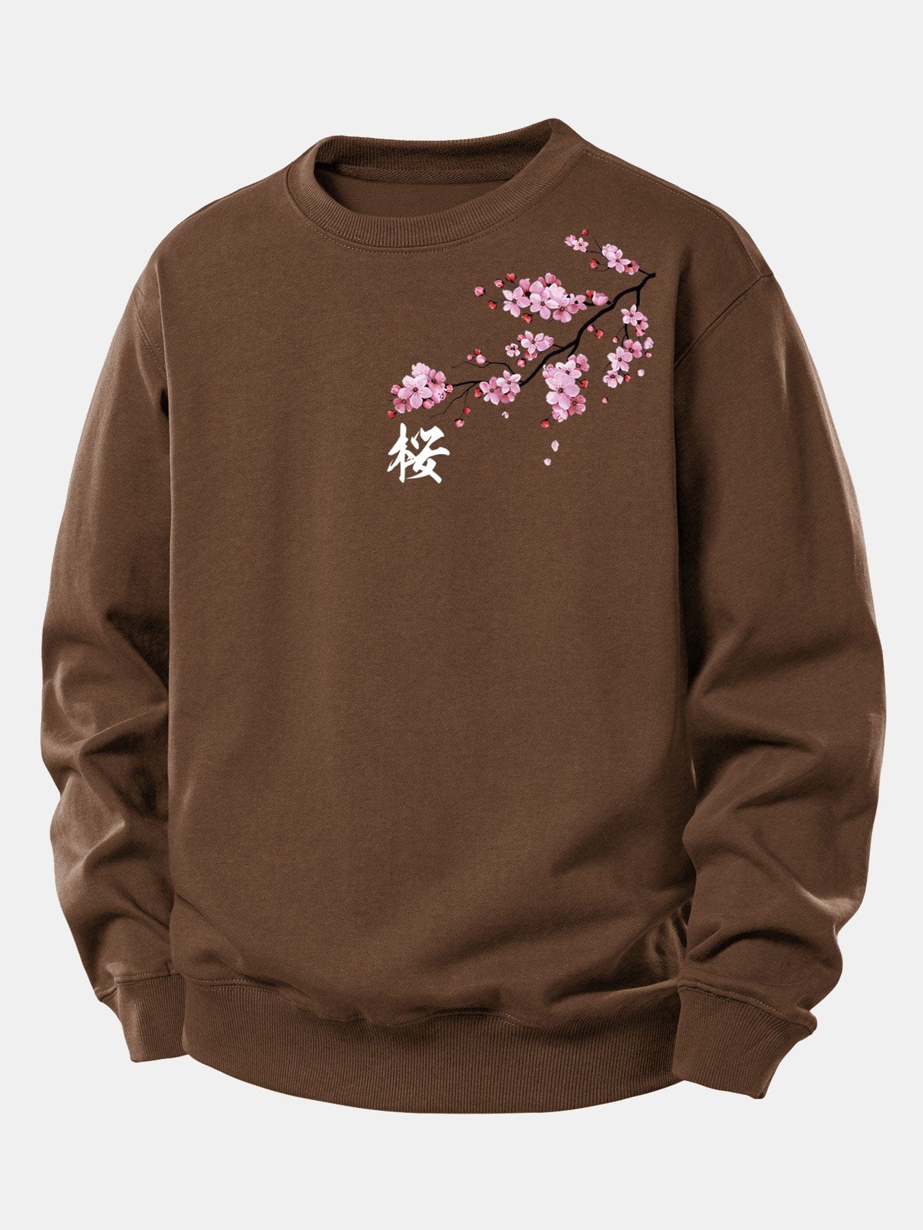 Velira Sweatshirts Kava / XS Vyšnių žiedų print Relax Fit džemperis