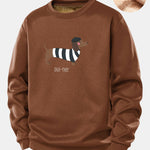 Velira Sweatshirts Kavos / S Prancūziško takso rašto Teddy fliso pamušalu megztinis