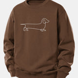 Velira Sweatshirts Kavos / XS Linijos taksų spaudas laisvas džemperis