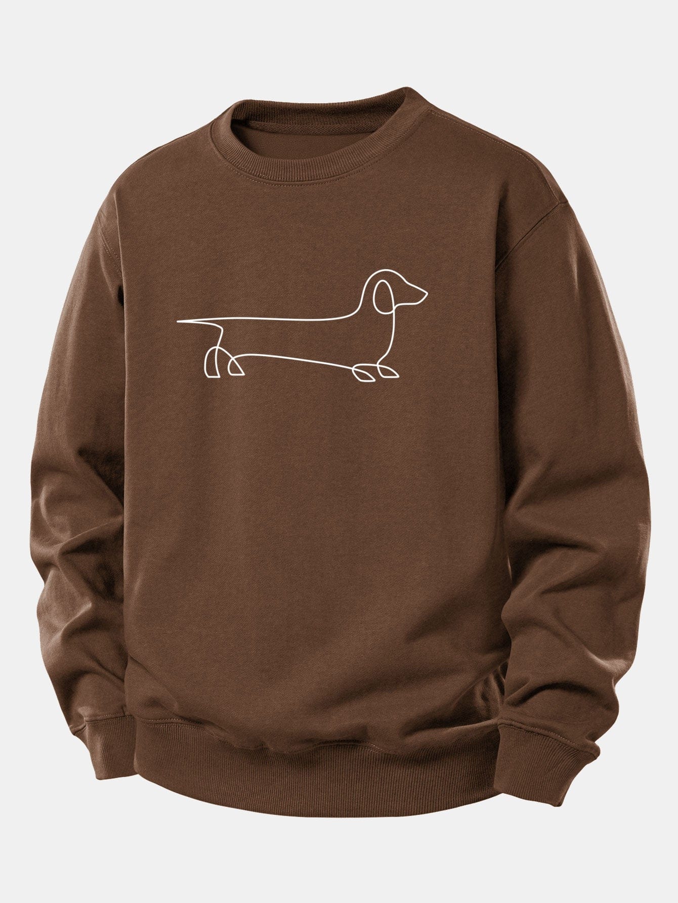 Velira Sweatshirts Kavos / XS Linijos taksų spaudas laisvas džemperis