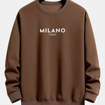 Velira Sweatshirts kavos / XS Milano spaudinys laisvas prigludimas megztinis