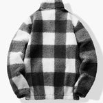 Velira Sweatshirts Ketvirčio Užtrauktukas Plaid Teddy Marškiniai