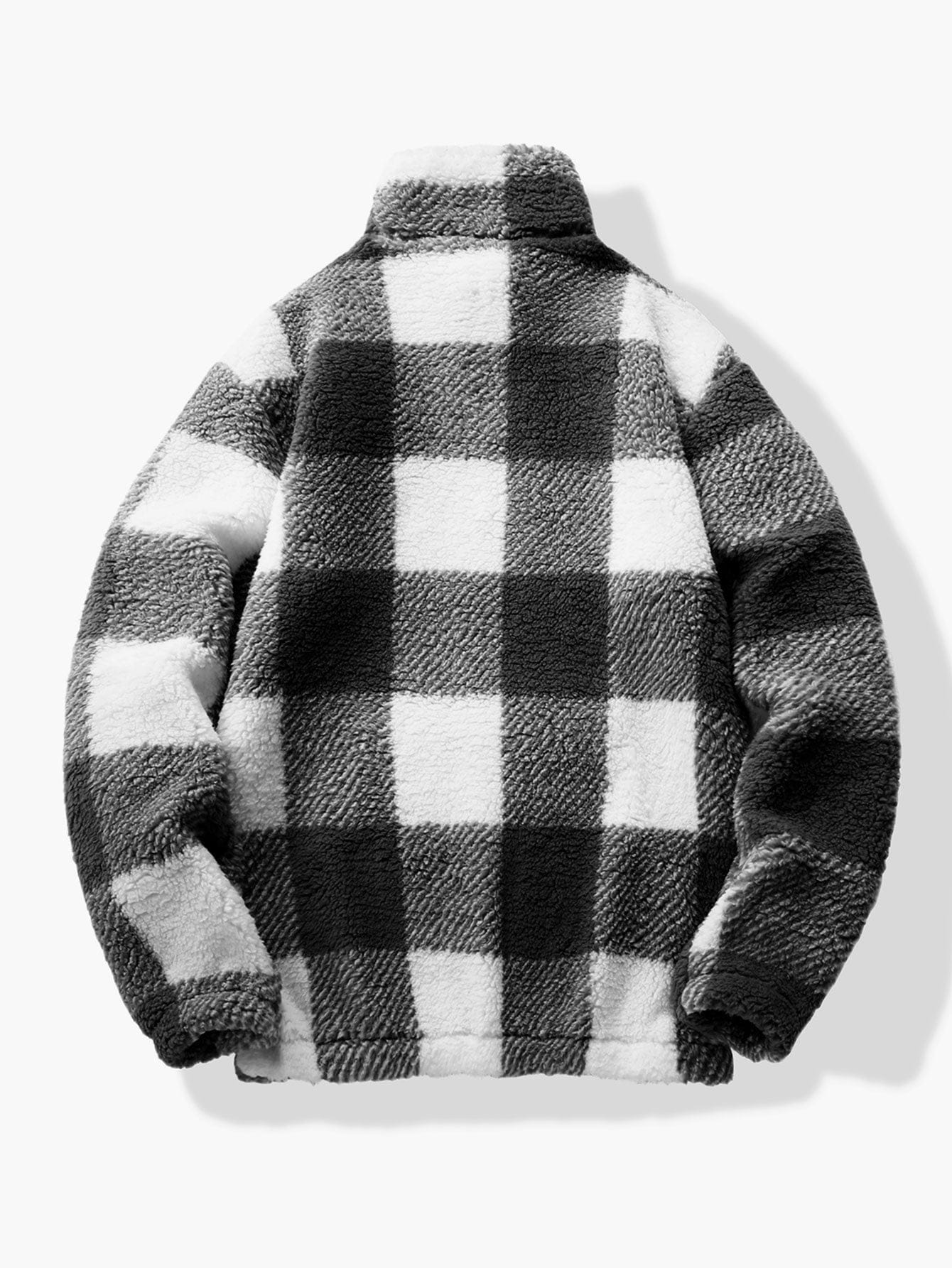Velira Sweatshirts Ketvirčio Užtrauktukas Plaid Teddy Marškiniai