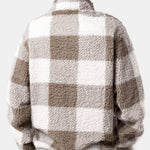 Velira Sweatshirts Ketvirčio užtrauktukas Plaid Teddy Sweatshirt