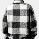 Velira Sweatshirts Ketvirčio užtrauktukas Plaid Teddy Sweatshirt