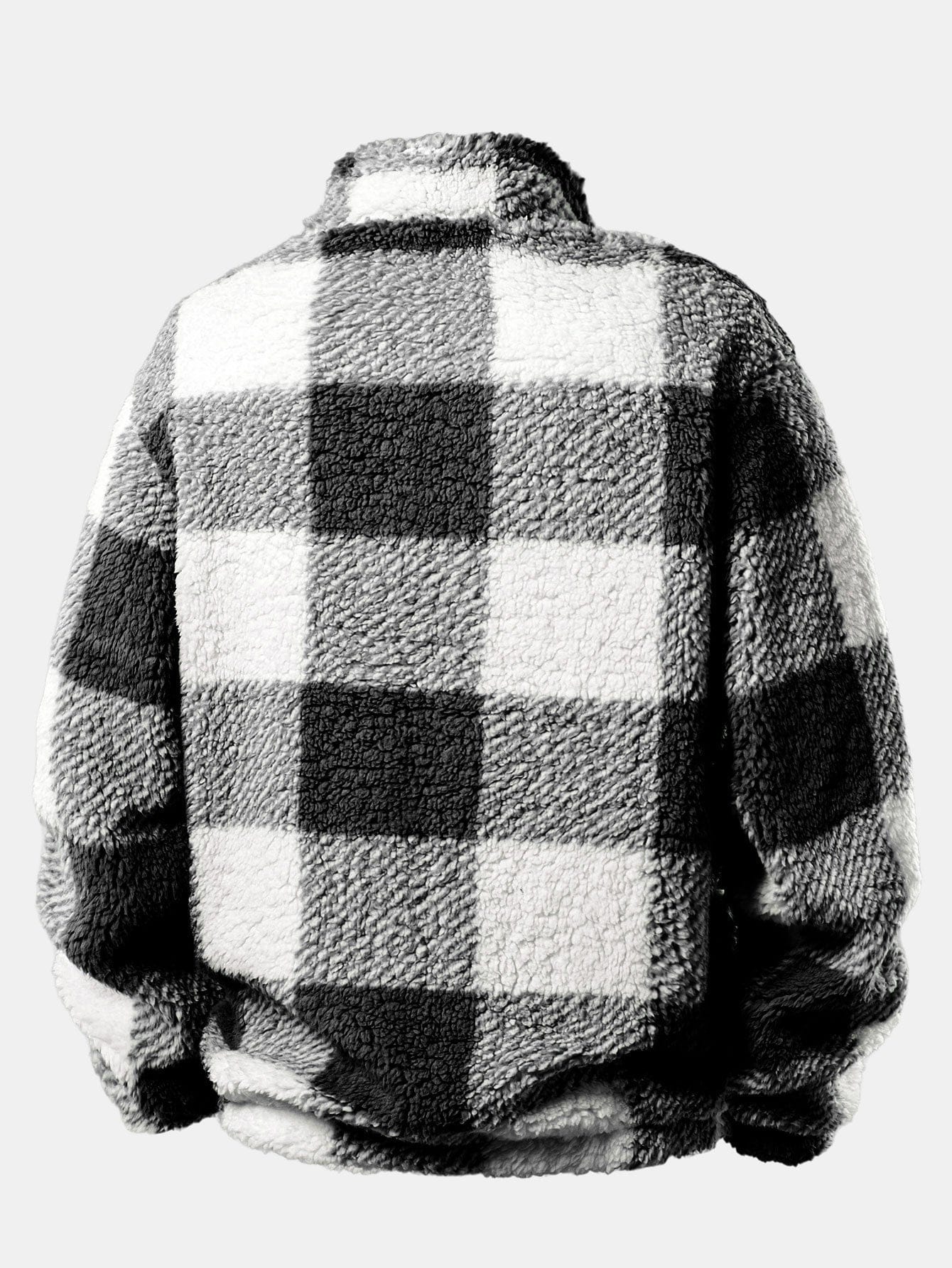Velira Sweatshirts Ketvirčio užtrauktukas Plaid Teddy Sweatshirt
