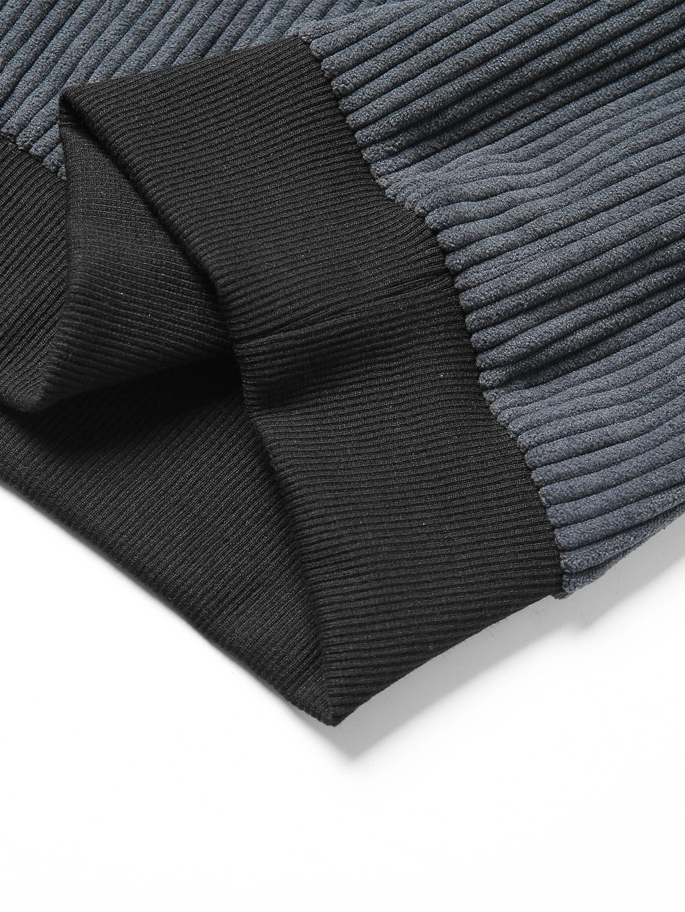 Velira Sweatshirts Kontrastinė džinsinė polo megztinė