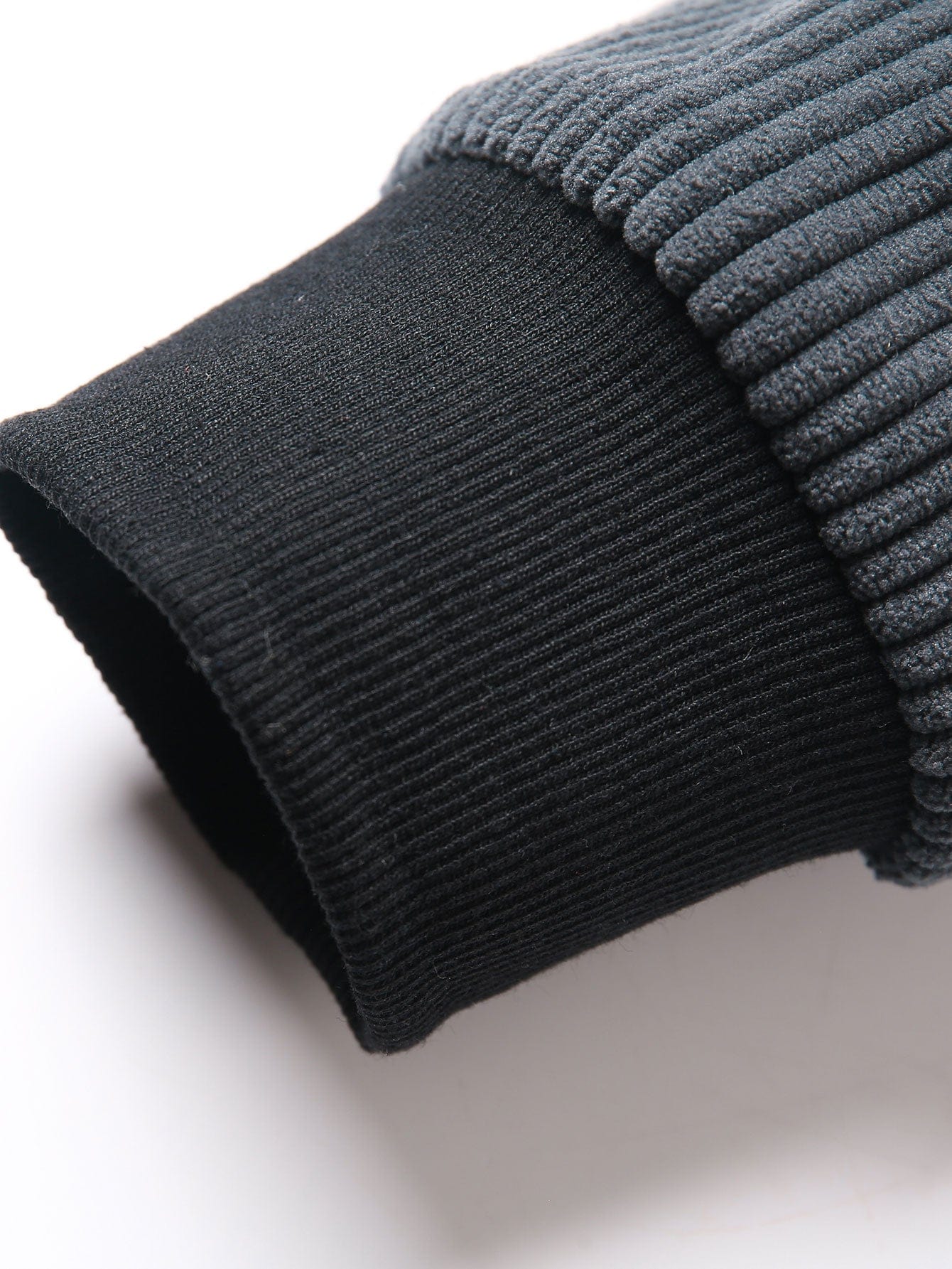 Velira Sweatshirts Kontrastinė džinsinė polo megztinė