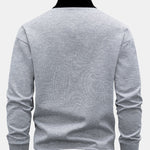 Velira Sweatshirts Kontrasto Užtrauktuko Polo Apykaklės Švarkelis
