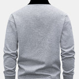 Velira Sweatshirts Kontrasto Užtrauktuko Polo Apykaklės Švarkelis