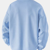 Velira Sweatshirts Laisvas Fit Waffle V formos Kaklo Megztinis