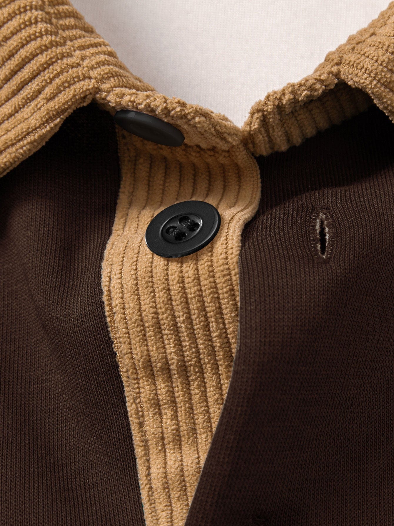 Velira Sweatshirts Laisvas Pritaikymas Kontrastinis Kordūrinis Polo Apykaklės Megztinis