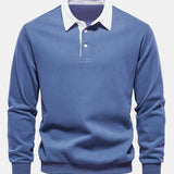 Velira Sweatshirts mėlyna / S Kontrasto Polo Apykaklės Megztinis