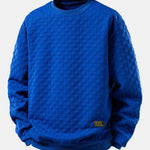 Velira Sweatshirts Mėlyna / S Šaškinis Jacquard Palaidinukas