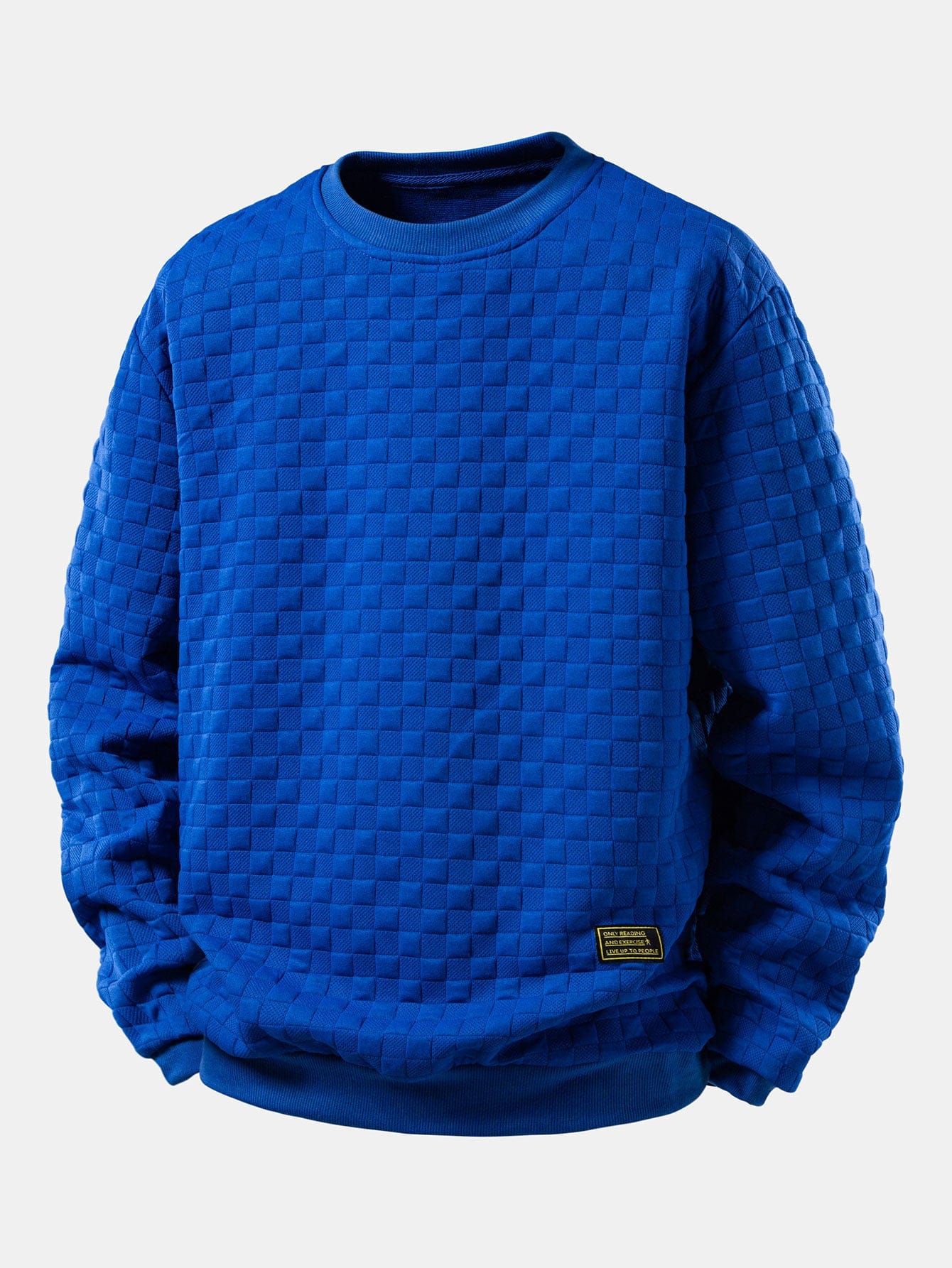 Velira Sweatshirts Mėlyna / S Šaškinis Jacquard Palaidinukas
