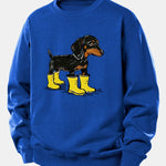 Velira Sweatshirts Mėlyna / XS Batai su takso atspaudu, laisvas kirpimas, džemperis
