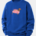Velira Sweatshirts Mėlyna / XS Karštas Šuo Daksas Spauda Laisvas Palaidinukas