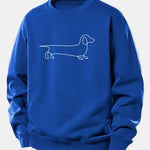 Velira Sweatshirts Mėlyna / XS Linijos taksų spaudas laisvas džemperis