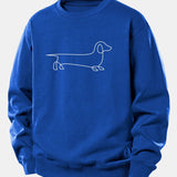Velira Sweatshirts Mėlyna / XS Linijos taksų spaudas laisvas džemperis