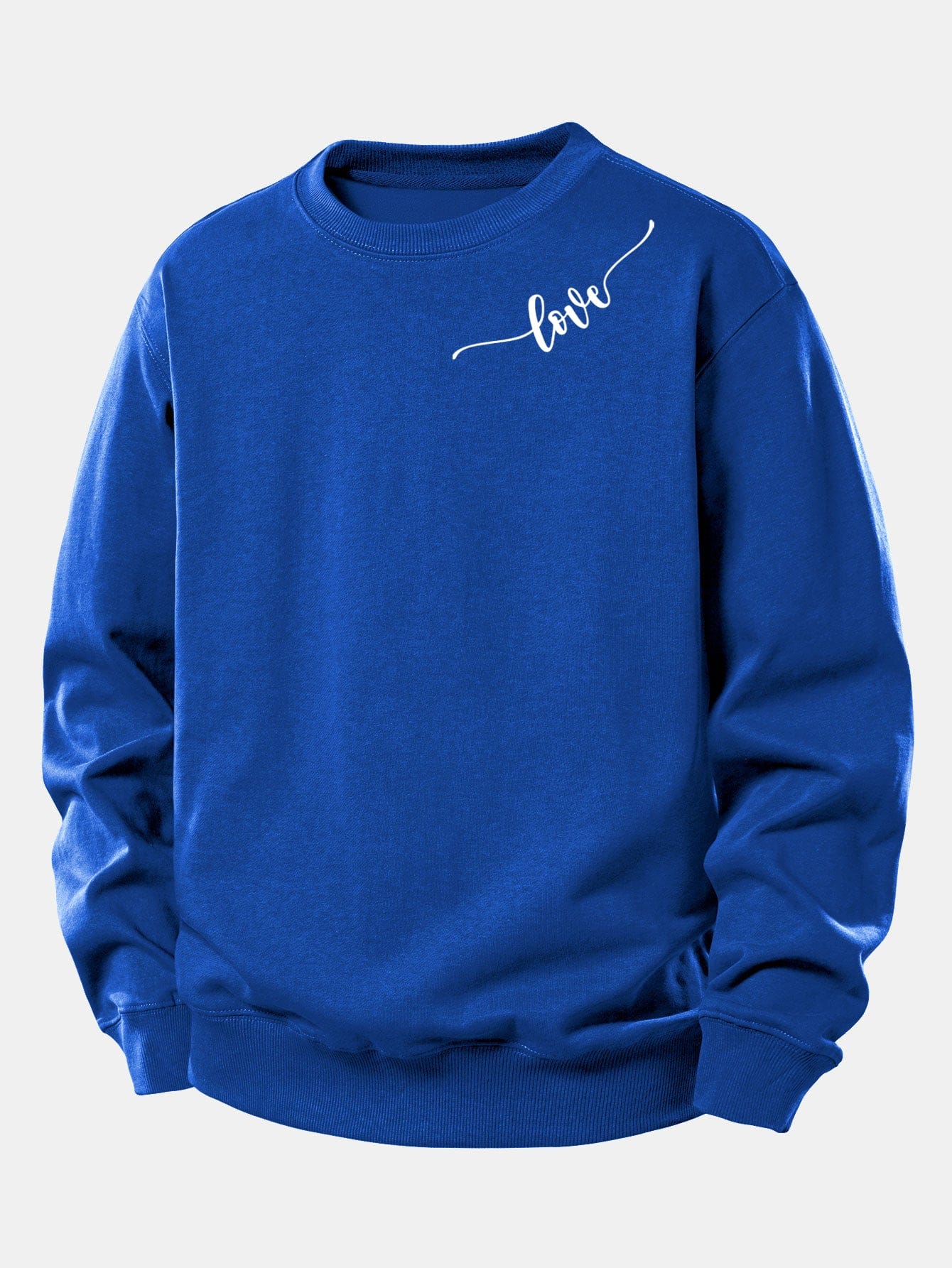 Velira Sweatshirts Mėlyna / XS Meilės Spauda Laisvo Kirpimo Moteriškas Megztinis