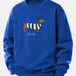 Velira Sweatshirts Mėlyna / XS Prancūzų taksų spauda laisvo kirpimo džemperis