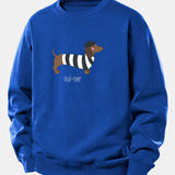 Velira Sweatshirts Mėlyna / XS Prancūzų taksų spauda laisvo kirpimo džemperis