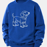 Velira Sweatshirts Mėlyna / XS Šuo Batai Spaudiniu Laisvalaikio Fit Palaidinukė
