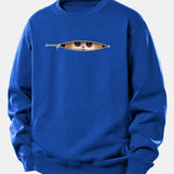 Velira Sweatshirts Mėlyna / XS Užtrauktuko katės spaudo laisvo kirpimo džemperis
