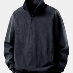 Velira Sweatshirts Pilka / S Ketvirčio užtrauktuko veliūrinis megztinis su raglan rankovėmis