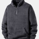 Velira Sweatshirts Pilka / S Ketvirčio užtrauktuku Teddy megztinis