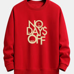 Velira Sweatshirts raudona / XS Be poilsio dienų spausdinta laisva fit džemperis