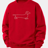 Velira Sweatshirts Raudona / XS Linijos taksų spaudas laisvas džemperis