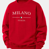 Velira Sweatshirts Raudona / XS Milano Spaudos Laisvas Fit Mikina