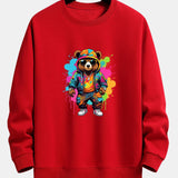 Velira Sweatshirts raudona / XS Spalvingo Lokio Spauda Atsipalaidavęs Palaidinukas