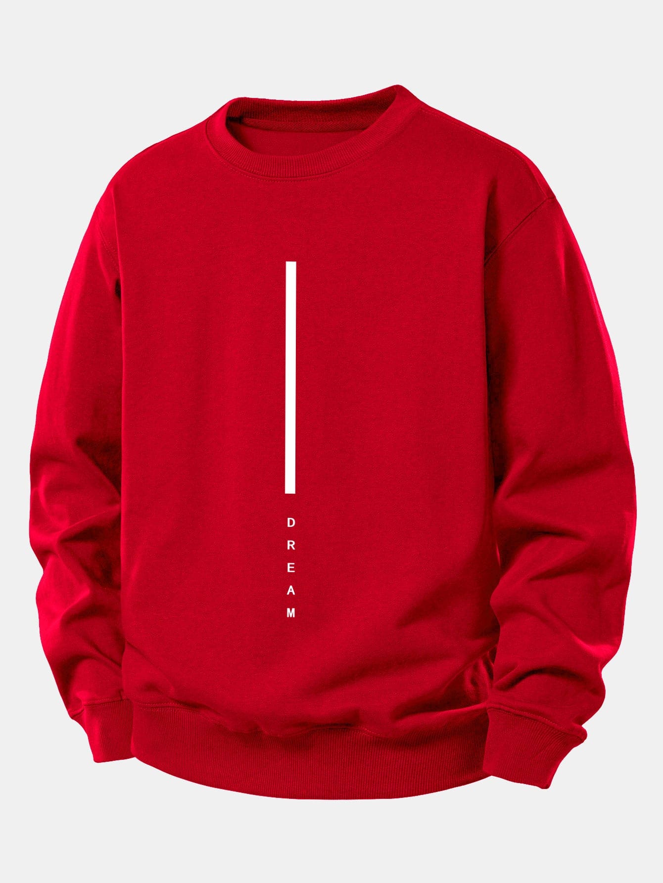 Velira Sweatshirts Raudona / XS Svajonių Dryžuotas Spausdinimas Laisvas Fit Palaidinukė